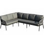Dining corner set LEFT (with cushions) SKANDI SK 38G (L) / SK 40G / ANTHRACITE