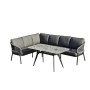 Dining corner set LEFT (with cushions) SKANDI SK 38G (L) / SK 40G / ANTHRACITE