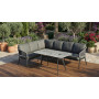Dining corner set LEFT (with cushions) SKANDI SK 38G (L) / SK 40G / ANTHRACITE