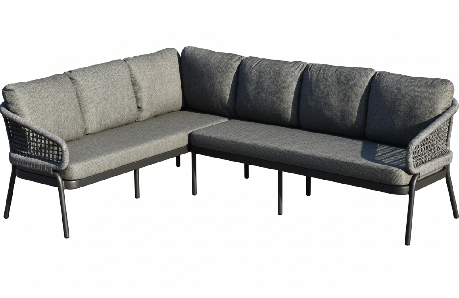 Dining corner set RIGHT (with cushions) SKANDI SK 38G (R) / SK 40G / ANTHRACITE