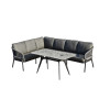 Dining corner set RIGHT (with cushions) SKANDI SK 38G (R) / SK 40G / ANTHRACITE