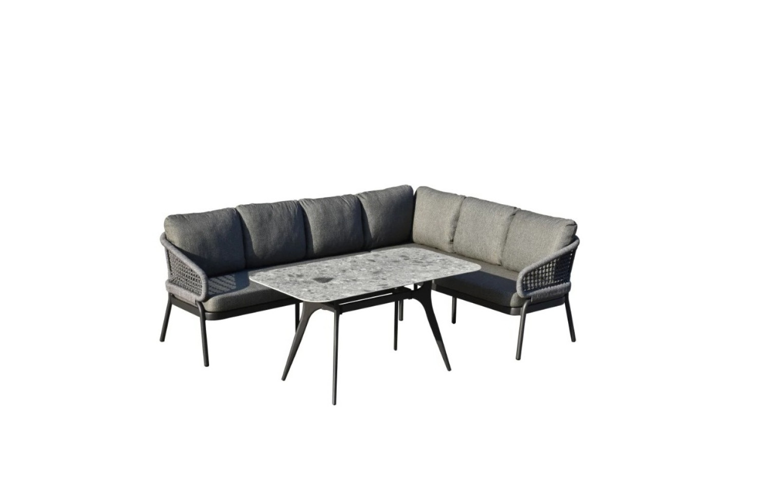 Zestaw narożny do jadalni PRAWY (z poduszkami) SKANDI SK 38G (R) / SK 40G / ANTHRACITE