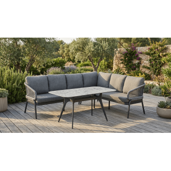 Zestaw narożny do jadalni PRAWY (z poduszkami) SKANDI SK 38G (R) / SK 40G / ANTHRACITE