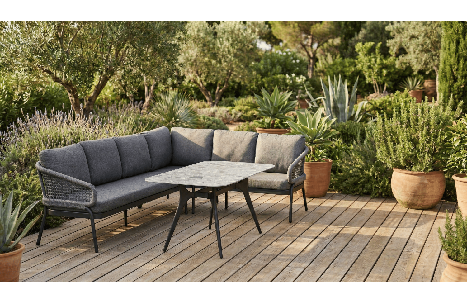 Zestaw narożny do jadalni PRAWY (z poduszkami) SKANDI SK 38G (R) / SK 40G / ANTHRACITE