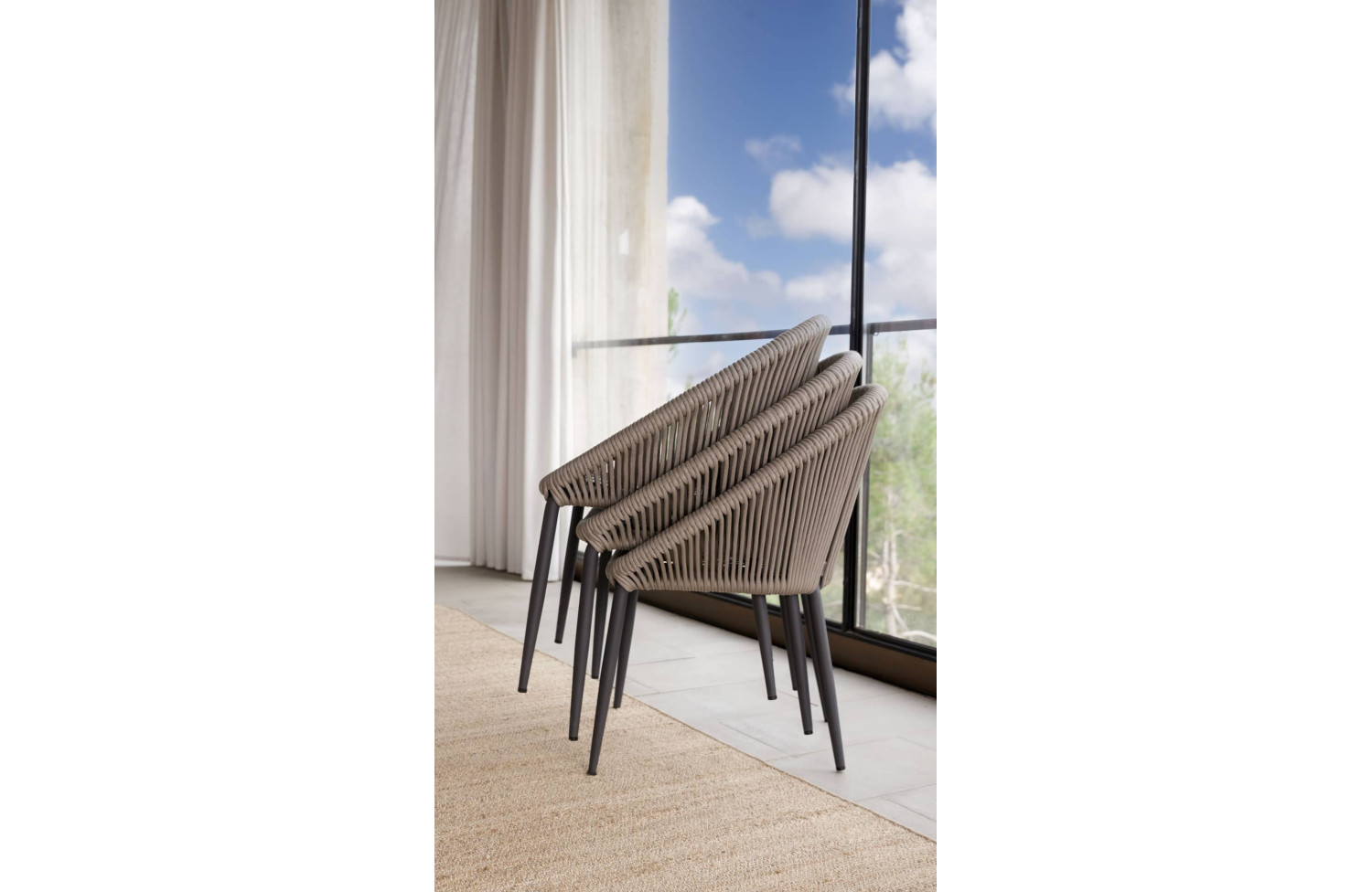 Krzesło z podłokietnikami (bez poduszki) SKYLINE DESIGN , RODONA 24177-B