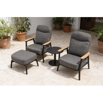 Pufa (z poduszką) SKANDI ROSE SK 53G / ANTHRACITE