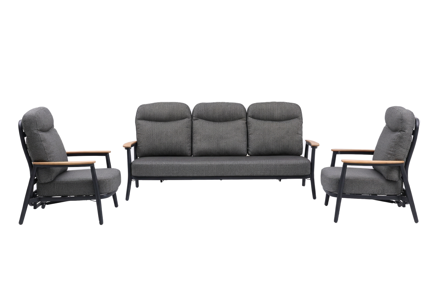 Lounge armchair with folding back (with cushions) SKANDI SKY SK 46G / ANTHRACITE