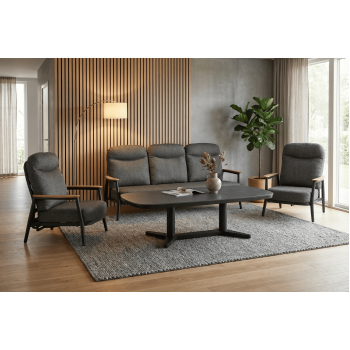 Lounge armchair with folding back (with cushions) SKANDI SKY SK 46G / ANTHRACITE