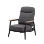 Lounge armchair with folding back (with cushions) SKANDI SKY SK 46G / ANTHRACITE