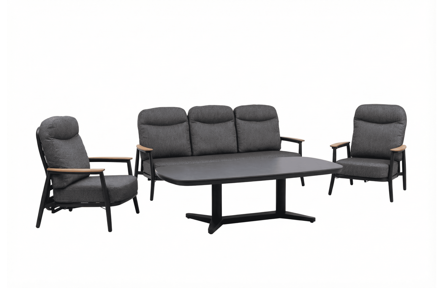 3-seater sofa with folding back (with cushions) SKANDI SKY SK 48G / ANTHRACITE