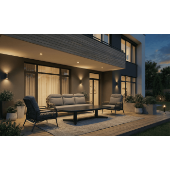 Lounge set (with cushions) SKANDI ROSE SK 52G (1 pc) SK 50G (2 pcs) SK 55G (1 pc) / ANTHRACITE