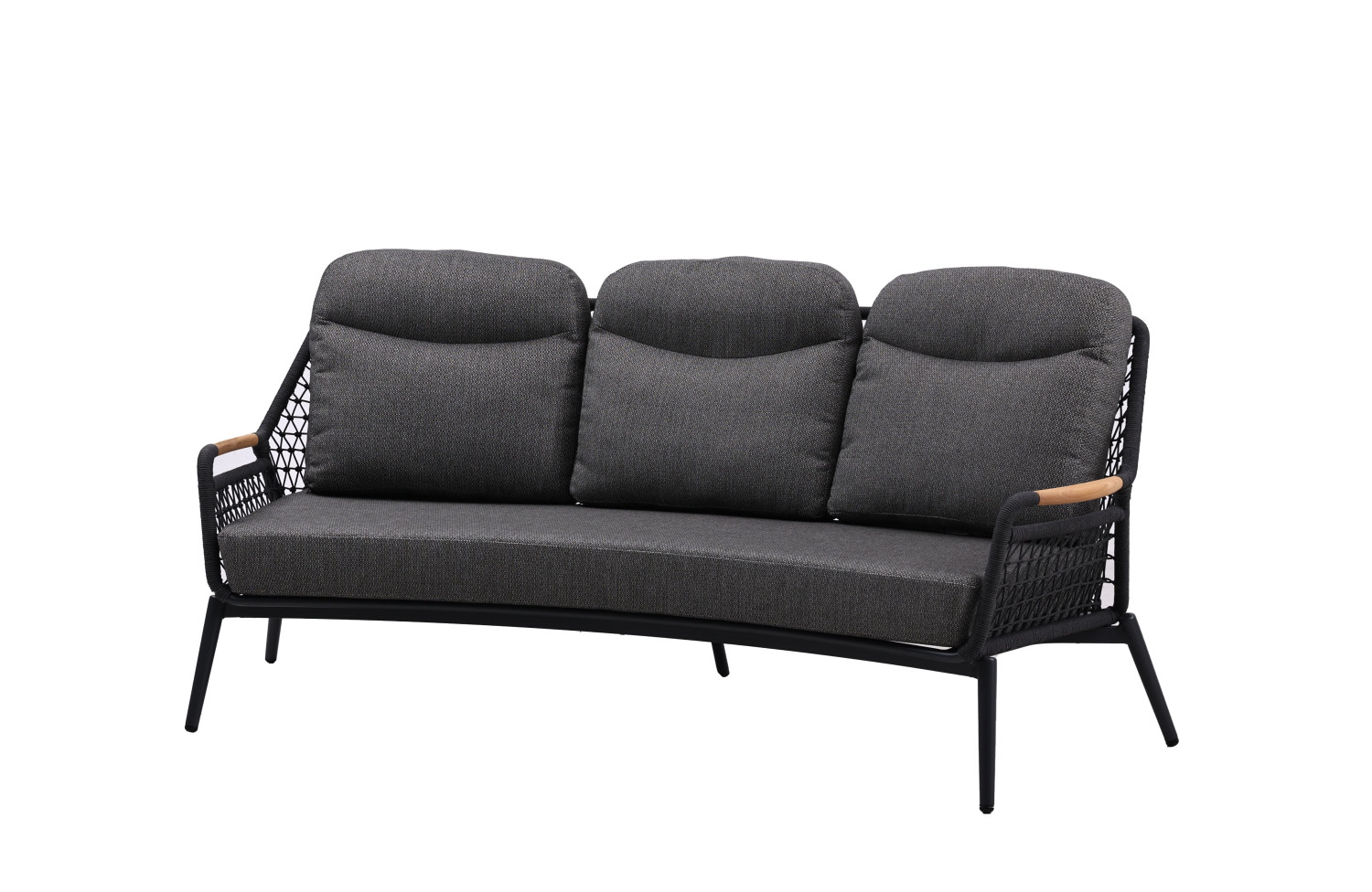Zestaw wypoczynkowy dla 4 osób (z poduszkami) SKANDI ROSE SK 52G (1 szt) SK 50G (2 szt) SK 55G (1 szt) / ANTHRACITE
