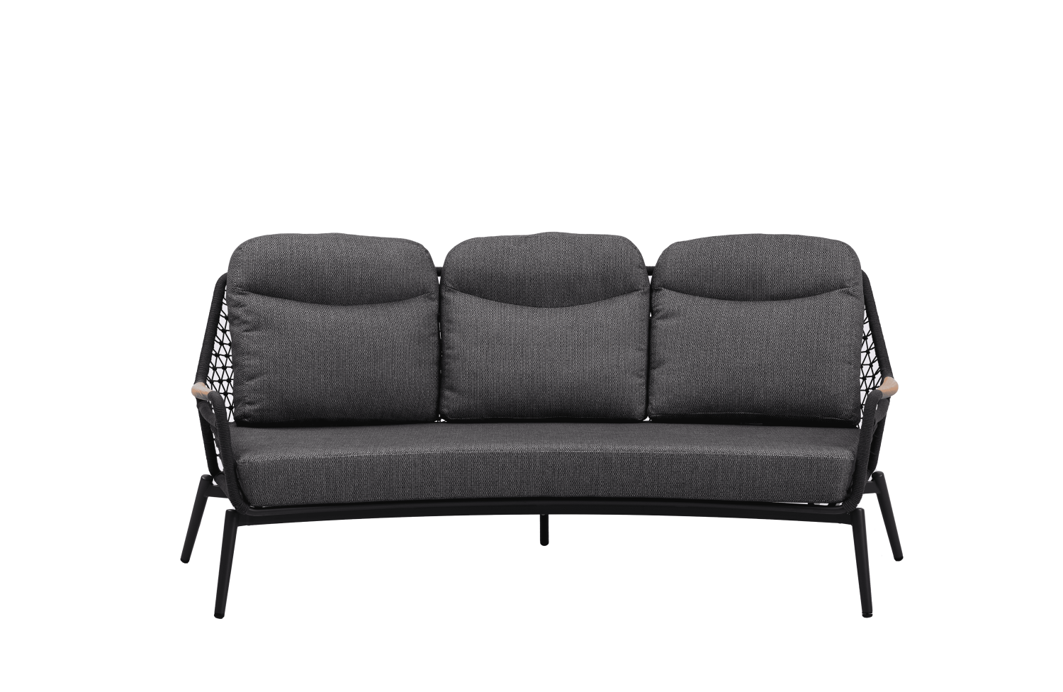 Zestaw wypoczynkowy dla 4 osób (z poduszkami) SKANDI ROSE SK 52G (1 szt) SK 50G (2 szt) SK 55G (1 szt) / ANTHRACITE