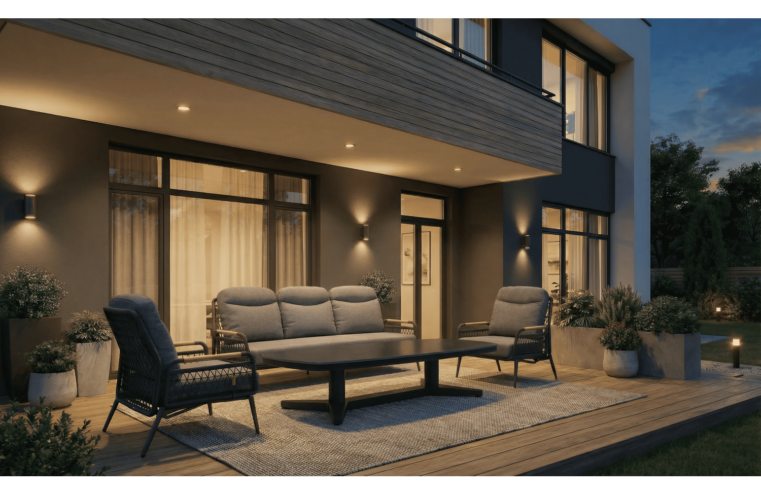 Комплект для відпочинку (з подушками) SKANDI ROSE SK 50G (1 шт) SK 52G (2 шт) SK 55G (1 шт) / ANTHRACITE