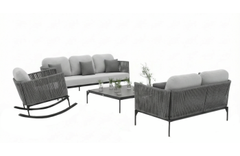 Lounge set (with cushions) SKY LINE BOSTON 24152-LG+24152P-PF/24153-LG+24153P-PF/24168-LG+23511P-PF