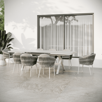 Extension Rectangular Dining Table 240-300 SUNART SUN 30T / TAUPE HPL