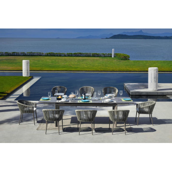 Extension Rectangular Dining Table 240-300 SUNART SUN 30G / ANT HRACITE HPL