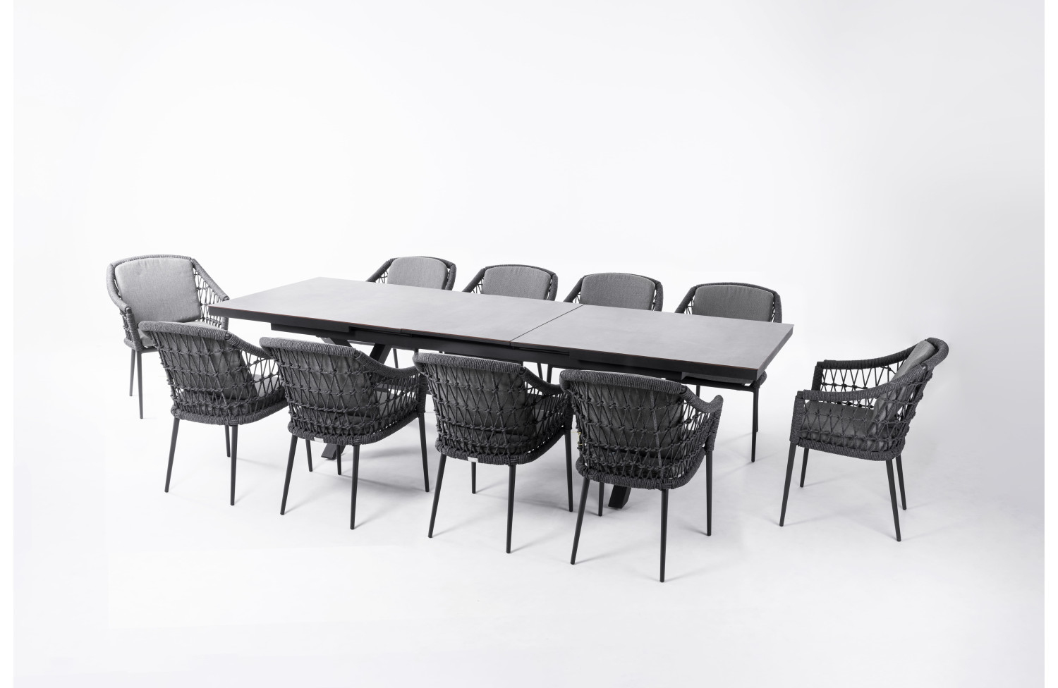 Extension Rectangular Dining Table 240-300 SUNART SUN 30G / ANT HRACITE HPL