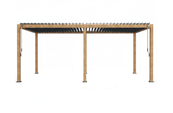 IMPERADOR PERGOLA 3,0 x 6,0 (bez boków) / ANTRACYT / CIEMNE DREWNO