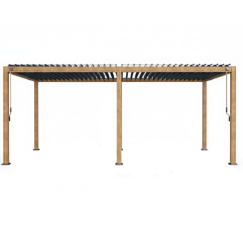 IMPERADOR PERGOLA 3,0 x 6,0 (bez boków) / ANTRACYT / CIEMNE DREWNO