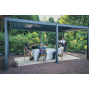 IMPERADOR PERGOLA 3,0 x 6,0 (bez boków) / ANTRACYT / CIEMNE DREWNO