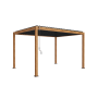 IMPERADOR PERGOLA 3,0 x 4,0 (bez boków) / ANTRACYT / CIEMNE DREWNO
