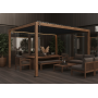IMPERADOR PERGOLA 3,0 x 4,0 (bez boków) / ANTRACYT / CIEMNE DREWNO