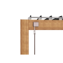 IMPERADOR PERGOLA 3,0 x 4,0 (bez boków) / ANTRACYT / CIEMNE DREWNO