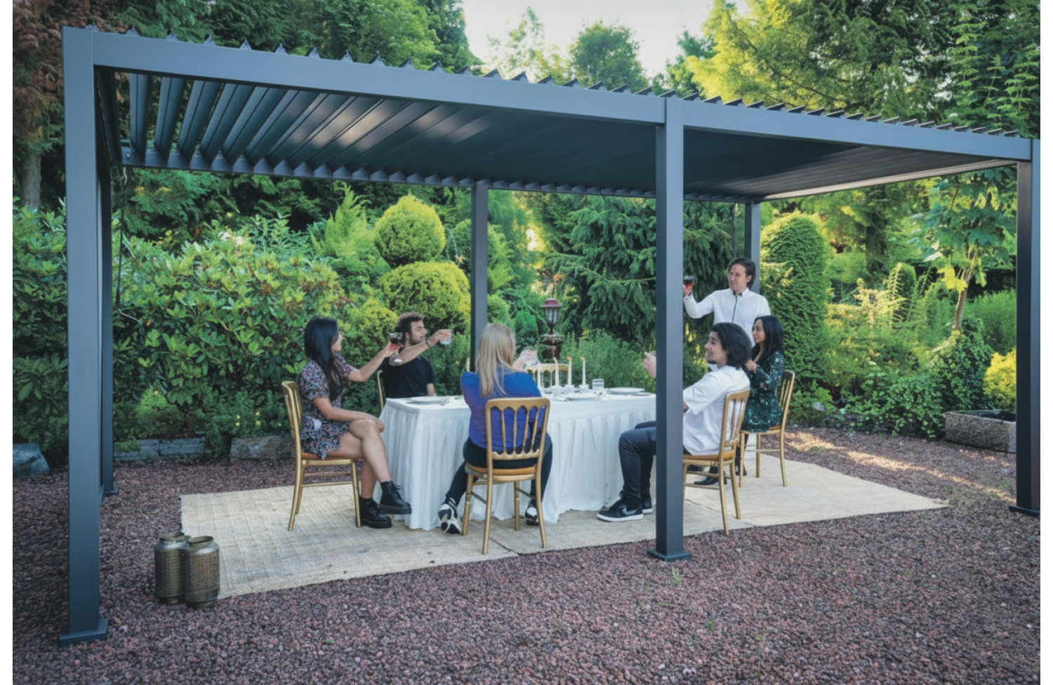 IMPERADOR PERGOLA 3,0 x 6,0 (bez boków) / ANTRACYT / ANTRACYT