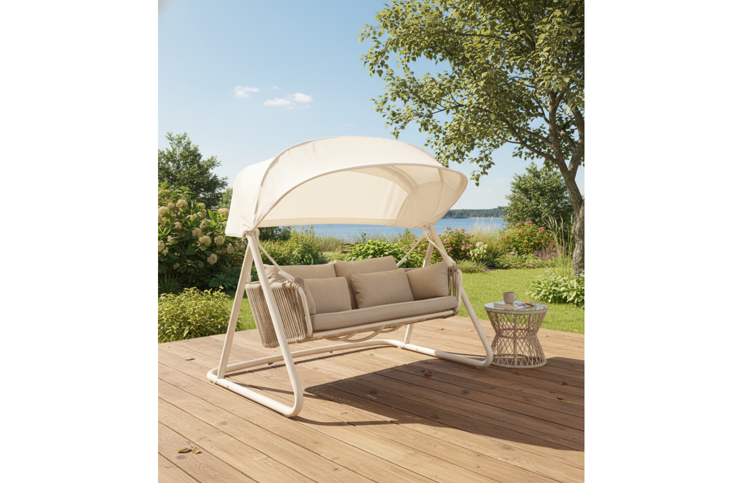 Huśtawka 2-osiowa (z poduszkami) SUNART SUN 16T / TAUPE