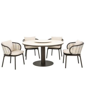 Dining Set (with cushions) APPLE BEE MELVILLE & PINE KEY 72000611 (1 pc) / 72000612 (1 pc) / 72000613 (1 pc) / 72000336 (1 pc) / 72000651 (4 pcs) / BRONZE Dining Set (with cushions) APPLE BEE MELVILLE & PINE KEY 72000611 (1 pc) / 72000612 (1 pc) / 72000613 (1 pc) / 72000336 (1 pc) / 72000651 (4 pcs) / BRONZE