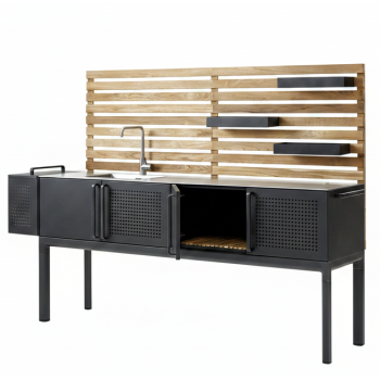Outdoor Kitchen (wall / sink and tap) CANE-LINE DROP 3550AL / P3550ST / W3550T / ANTRACITE