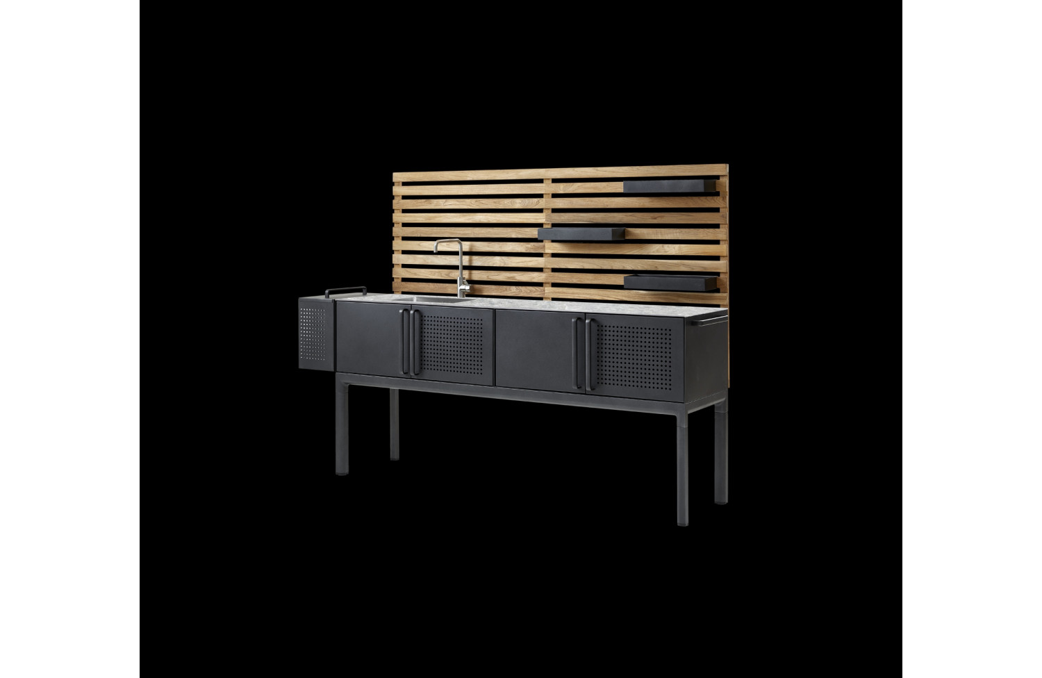 Outdoor Kitchen (wall / sink and tap) CANE-LINE DROP 3550AL / P3550ST / W3550T / ANTRACITE