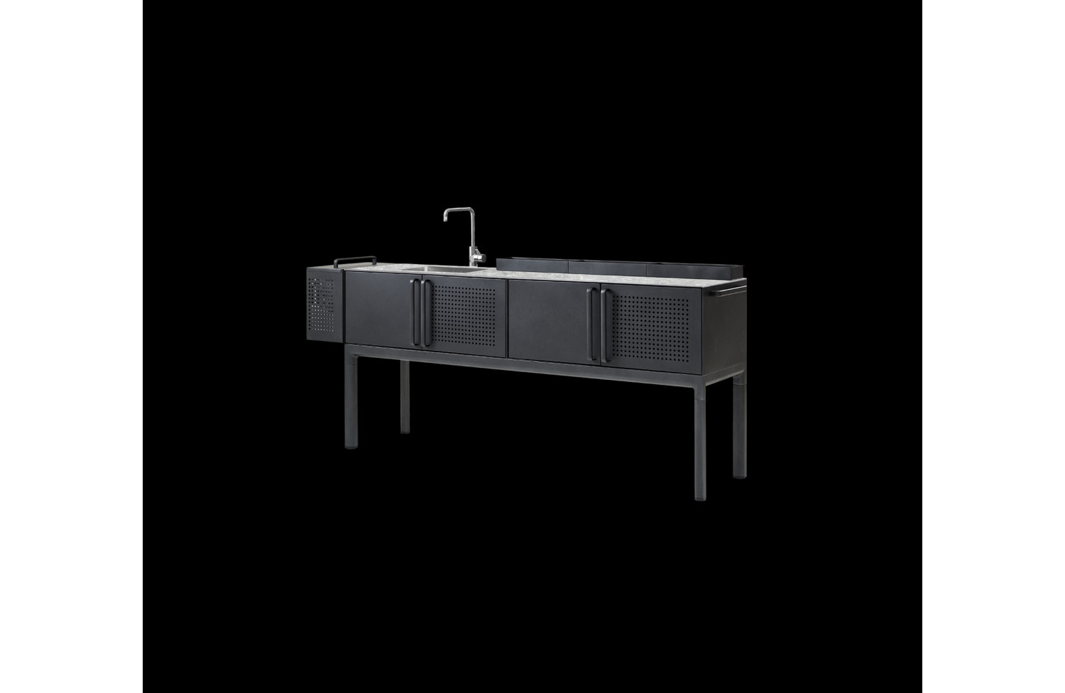 Kuchnia ogrodowa (ściana / zlew i kran) CANE-LINE DROP 3550AL / P3550ST / W3550T / ANTRACITE