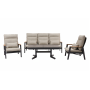 Lounge set (with cushions) SKANDI ROPE SK 02GR (1 pc) / 03GR (2 pcs) / 01G (pc) / ANTHRACITE