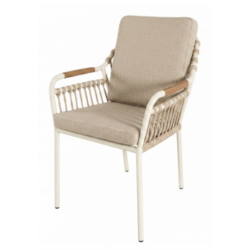 Krzesło z podłokietnikami (z poduszkami) SKANDI SK 56T / TAUPE