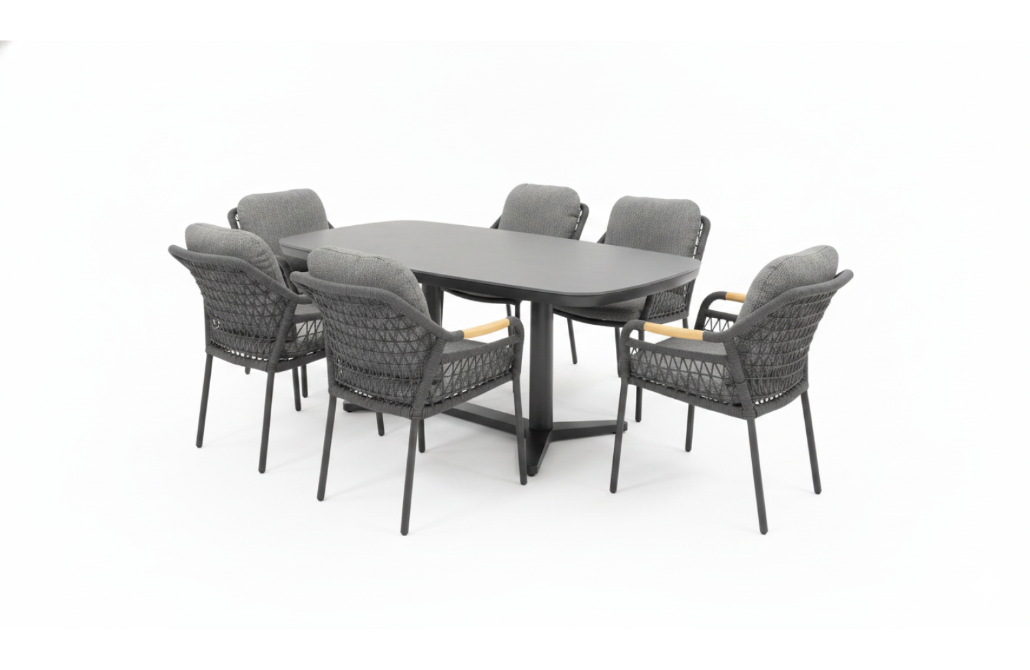 Krzesło z podłokietnikami (z poduszkami) SKANDI SK 56G / ANTHRACITE