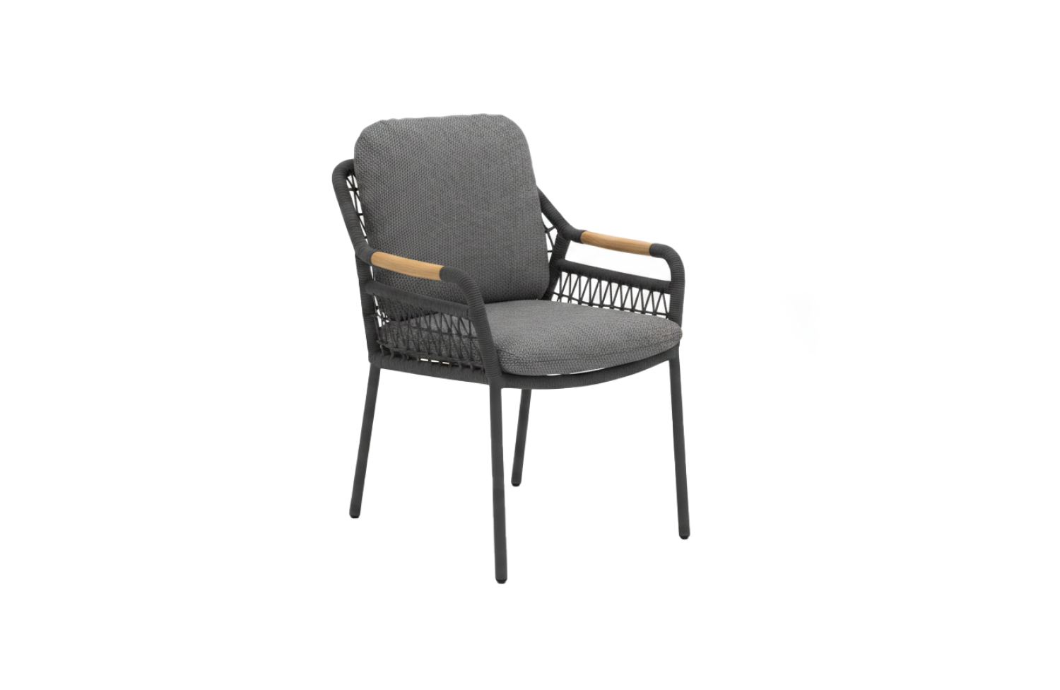 Krzesło z podłokietnikami (z poduszkami) SKANDI SK 56G / ANTHRACITE