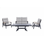 Lounge set (with cushions) SKANDI ROPE SK 06GR (1 pc) / 03GR (2 pcs) / 01G (pc) / ANTHRACITE