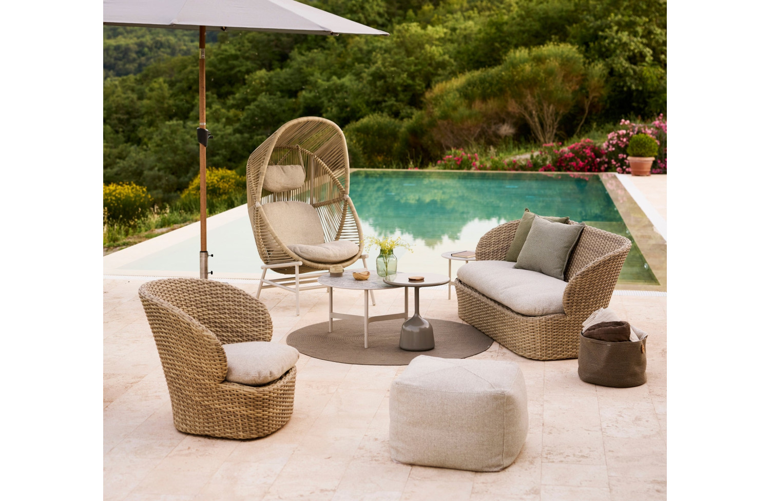 Rocking armchair (with cushion) CANE-LINE HIVE 54700U / F54700TRC / 54700Y151 / 54700NCY151