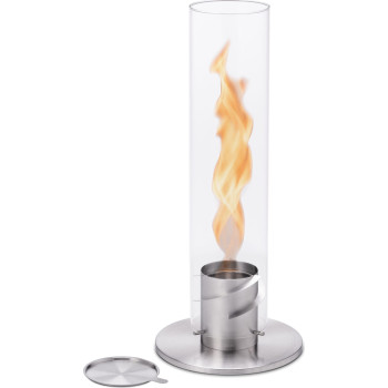 Tabletop fireplace HOFATS SPIN 120 00024 / SILVER