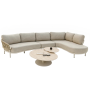 Large corner set LEFT (with cushions) with 2 coffee tables SKANDI SK 63T-L / SK 67T / SK 68T / SK 69T / TAUPE