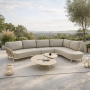 Large corner set LEFT (with cushions) with 2 coffee tables SKANDI SK 63T-L / SK 67T / SK 68T / SK 69T / TAUPE