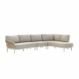 Large corner set LEFT (with cushions) with 2 coffee tables SKANDI SK 63T-L / SK 67T / SK 68T / SK 69T / TAUPE