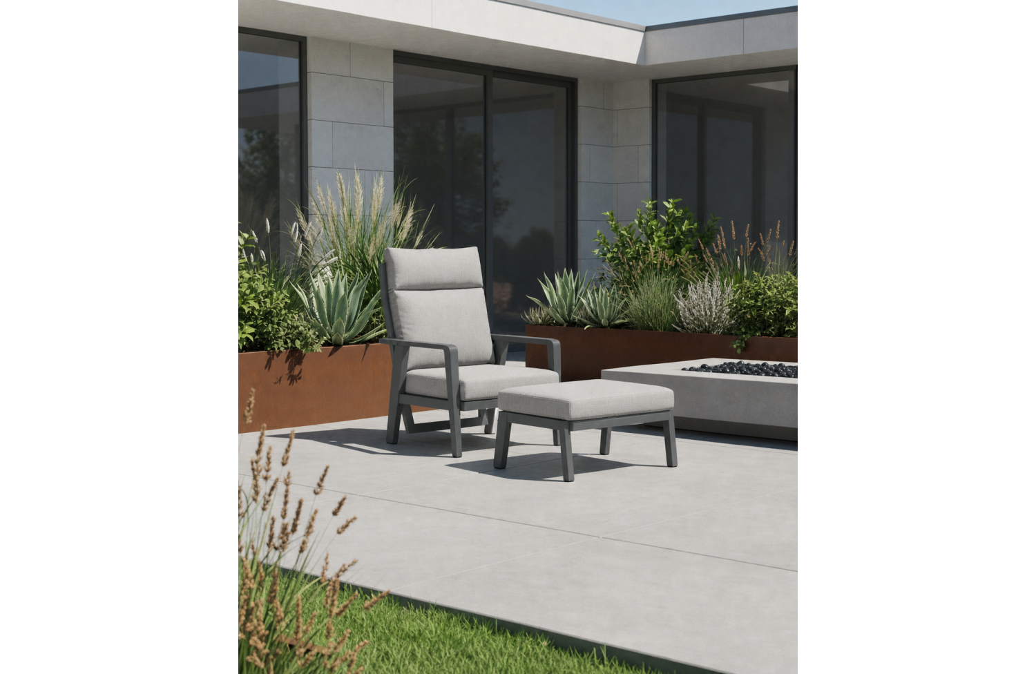 Footrest (with cushions) HIGOLD EMOTI 2.0 69770203 / ANTHRACITE