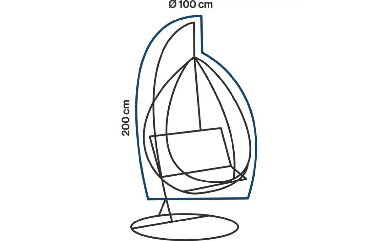 Чохол на гойдалку / 100*h200 WINZA 40104