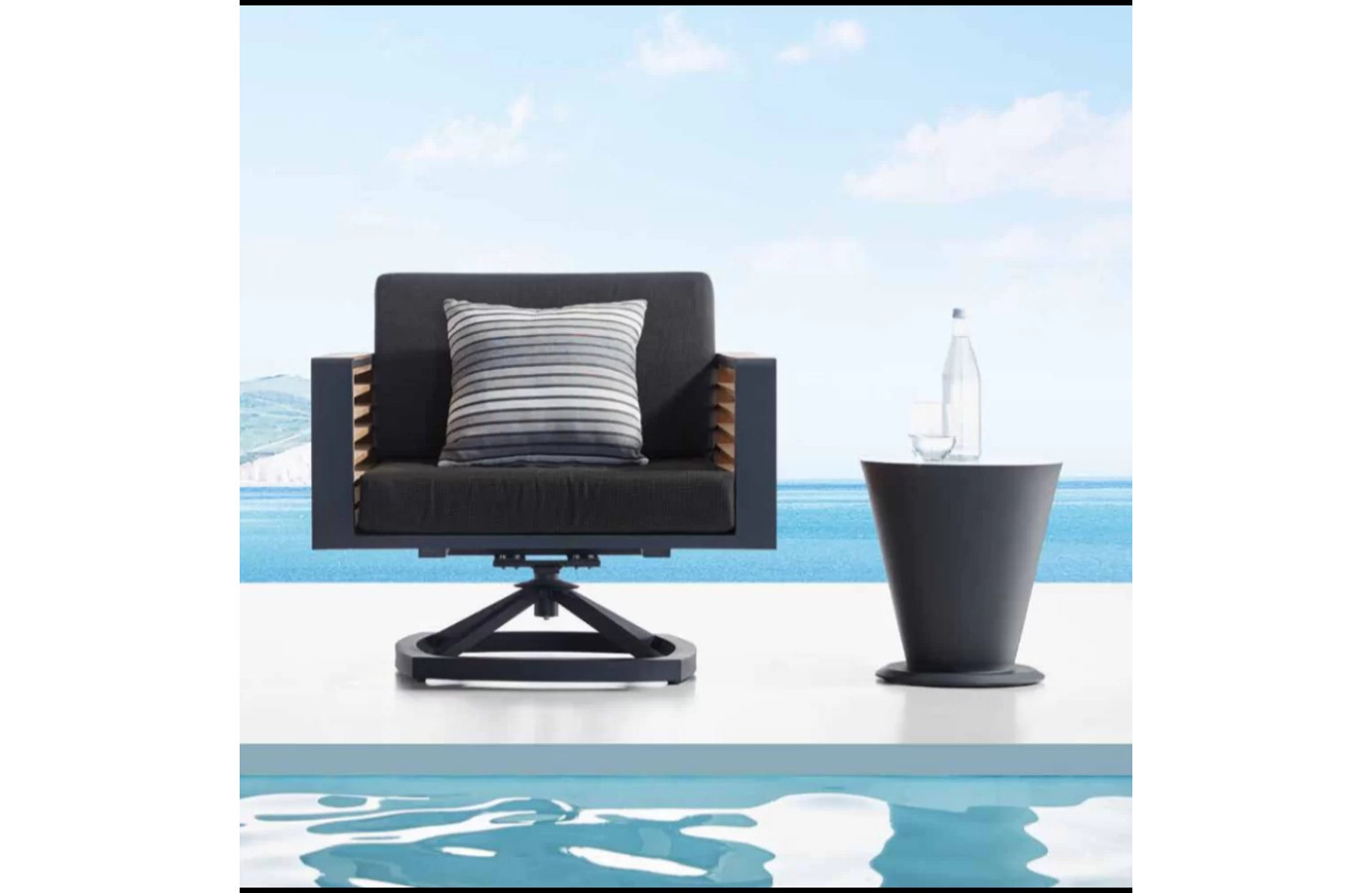 Swivel chair (with cushions) HIGOLD NEW YORK 204025 / 20402925 / BLACK