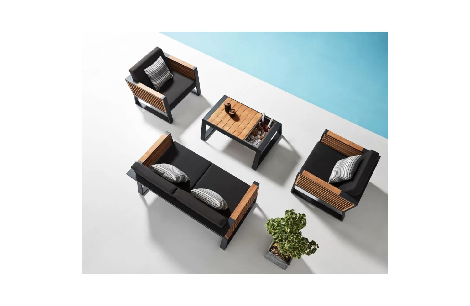 2-Seater Sofa (with cushions) HIGOLD NEW YORK 204034 / BLACK