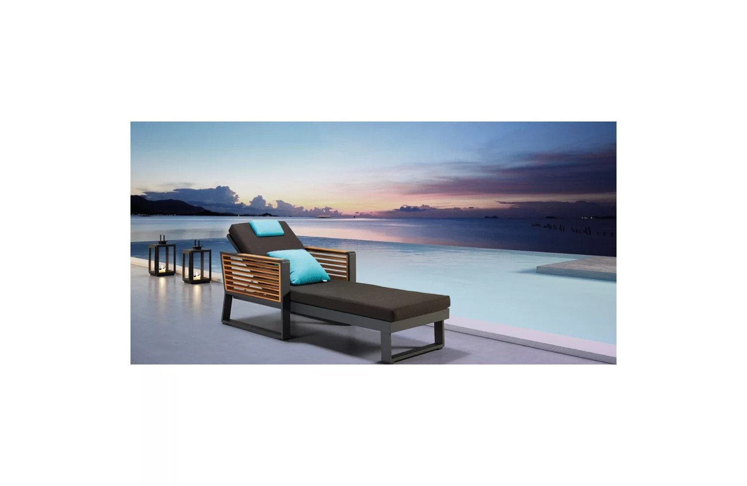 Sunlouger (with cushions) HIGOLD NEW YORK 204051 / BLACK